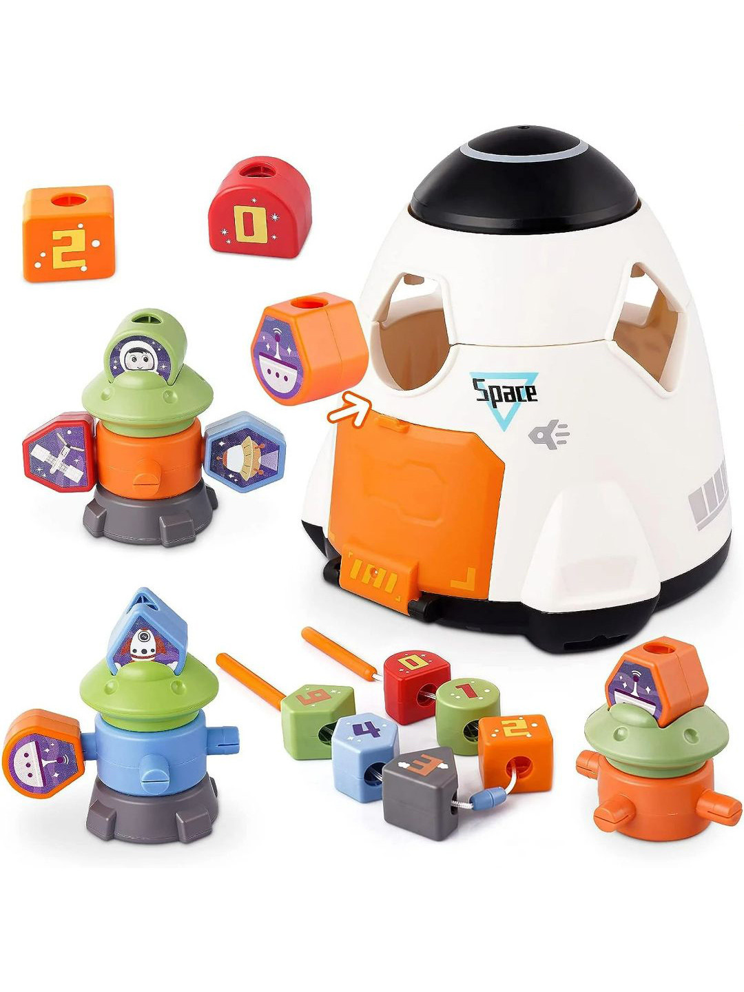 

PLUSPOINT Set of 2 BPA Free Puzzles Activity Toys and Games, Multi