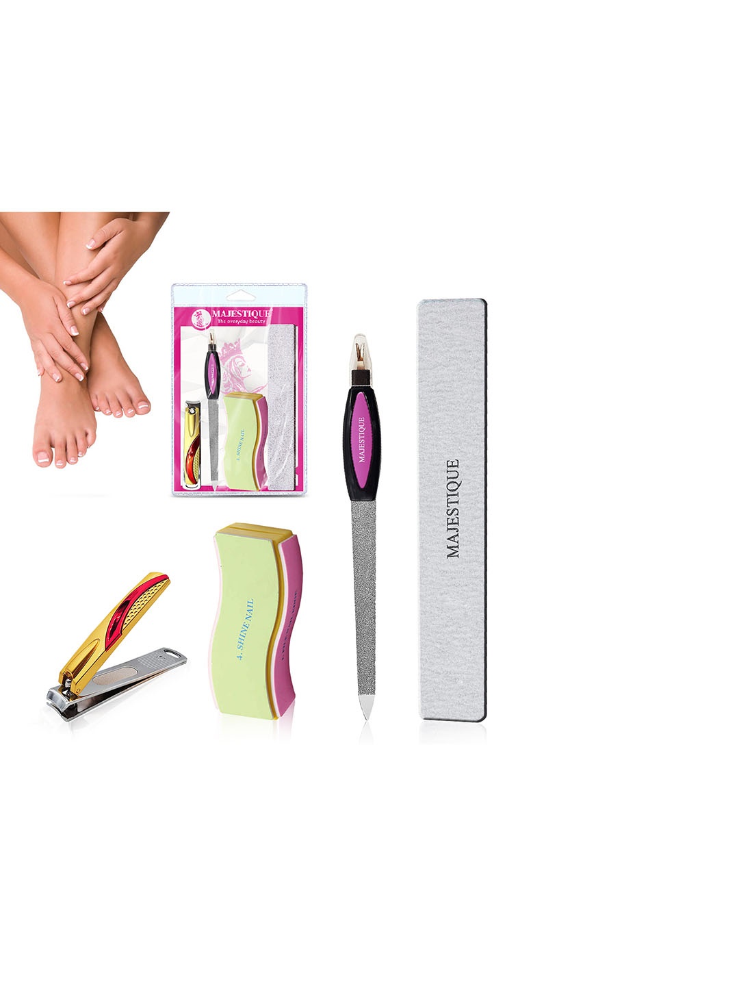 

MAJESTIQUE Set Of 4 Nail Clipper Set, Multi