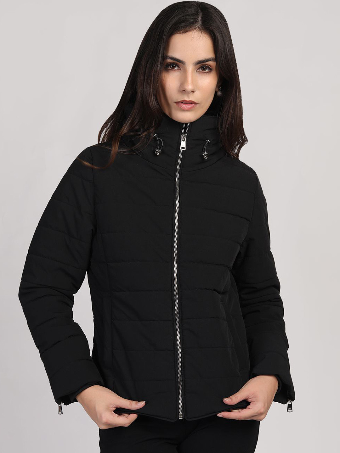 

LURE URBAN Women Outdoor Puffer Jacket, Black