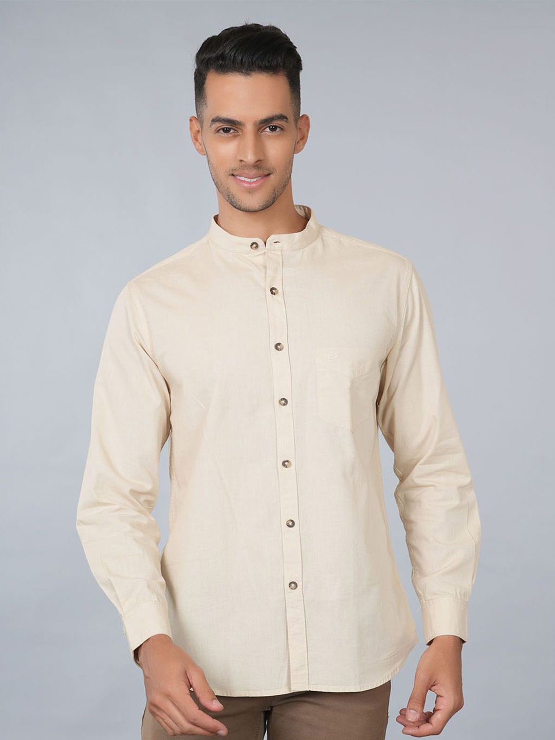 

Ostermann Men Opaque Casual Shirt, Beige