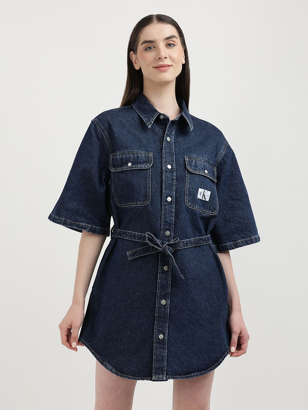 

Calvin Klein Jeans Shirt Dress, Blue