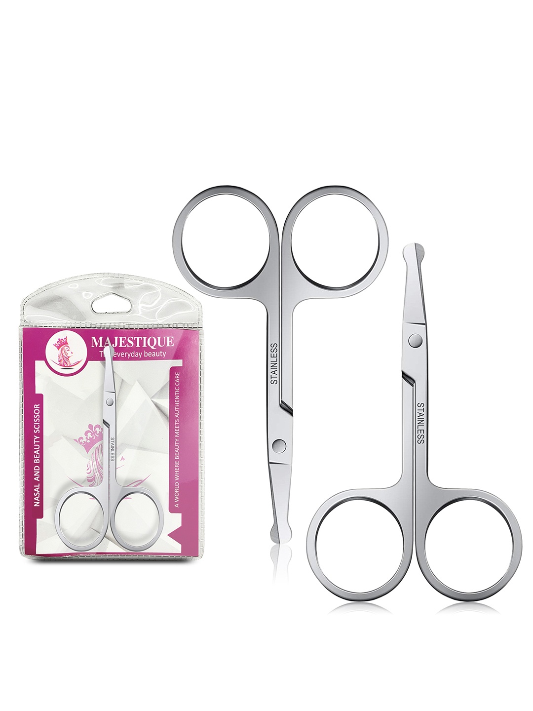 

MAJESTIQUE Set of 2 Facial Hair Scissor - Silver