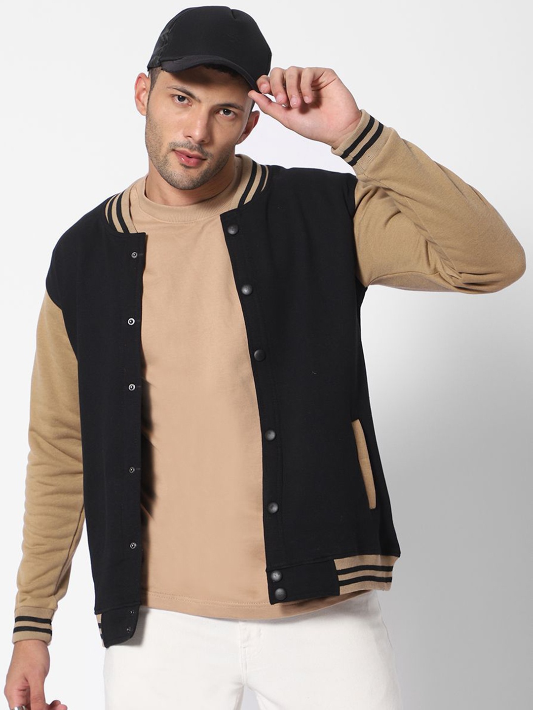 

Be Savage Men Windcheater Outdoor Tailored Jacket, Black
