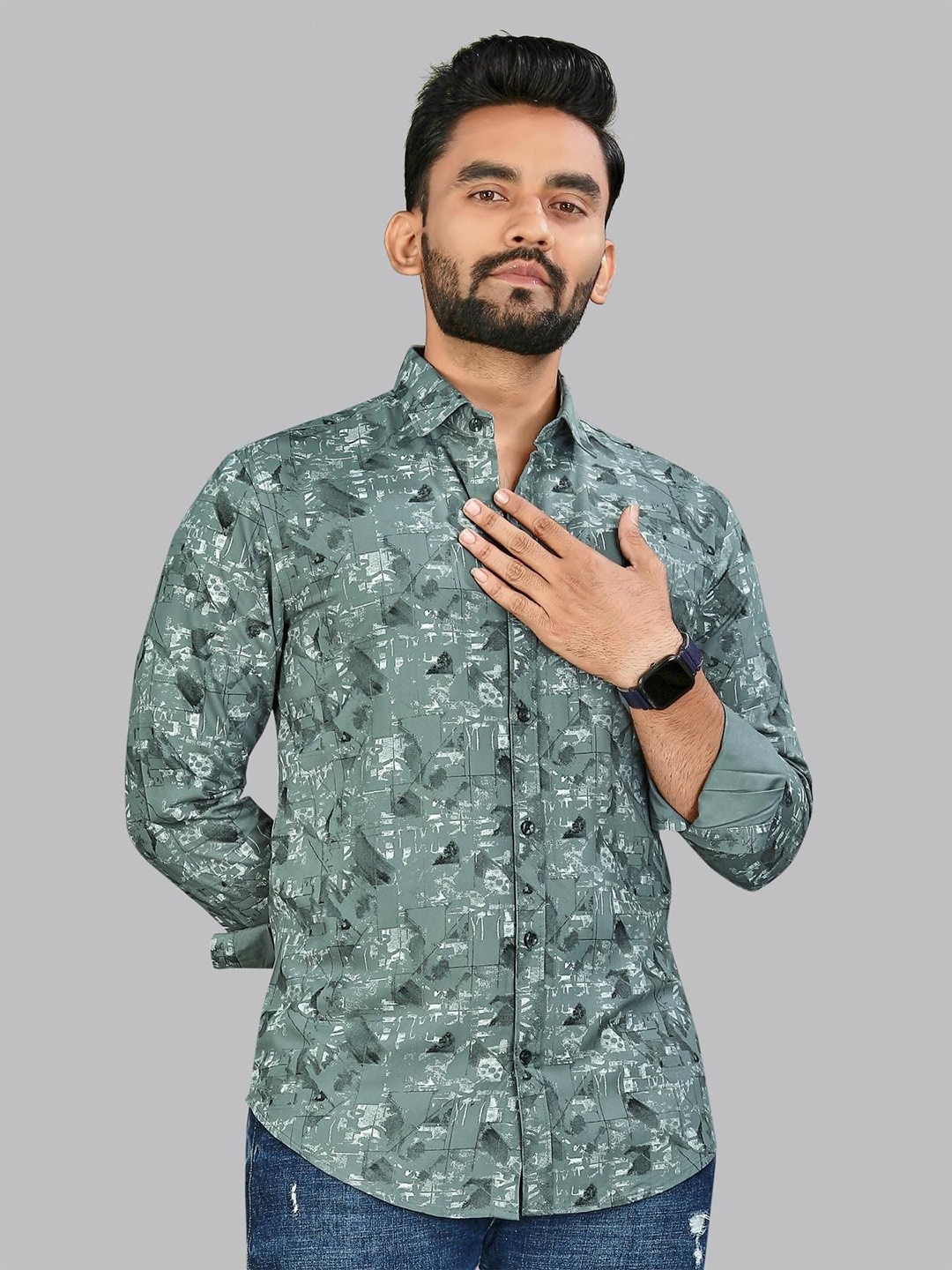 

ADWYN PETER Men Classic Floral Opaque Printed Casual Shirt, Multi