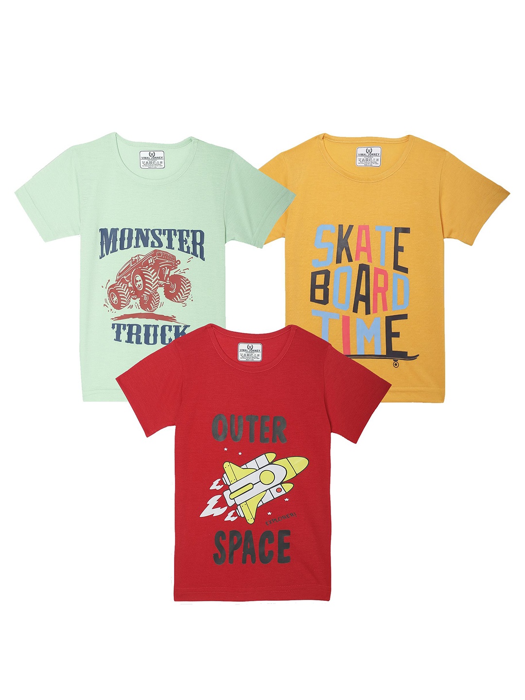

MACK JONNEY Kids 3 Printed T-shirt, Multi