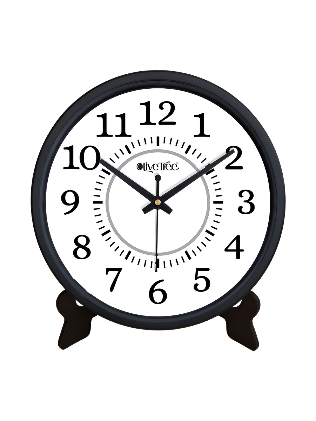 

OLIVE TREE Black & White Contemporary Table Clock