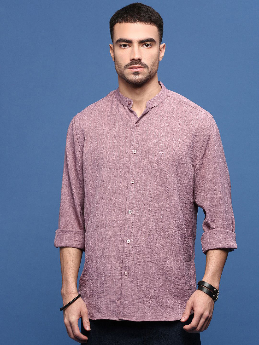 

SHOWOFF Men Standard Slim Fit Opaque Casual Shirt, Mauve