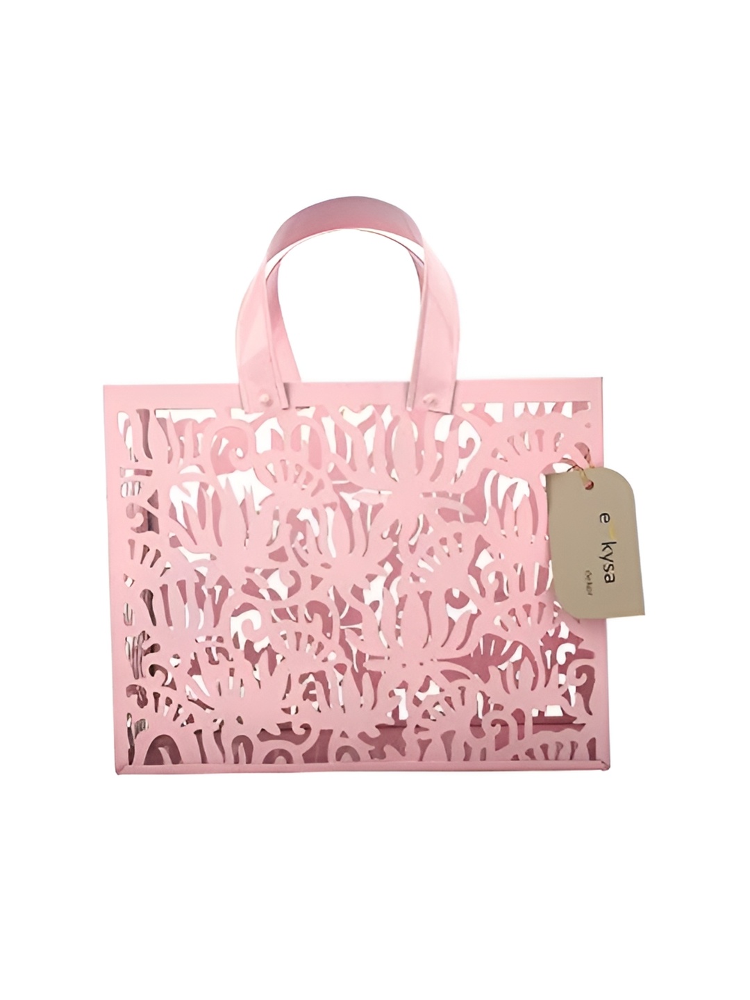 

e kysa Pink metal Rectangular hamper Fancy Basket Organisers