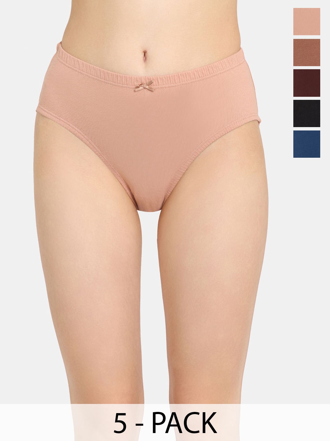 

Rosaline by Zivame 5 Pcs Hipsters Briefs, Assorted