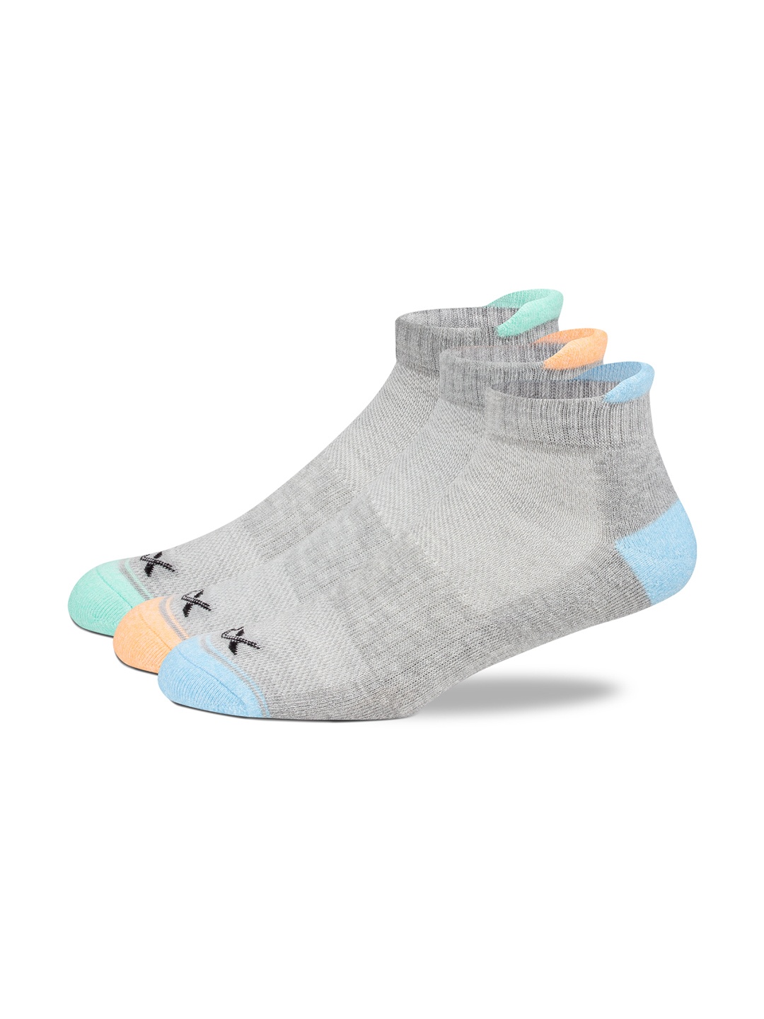

HRX by Hrithik Roshan Men Pack Of 3 Grey Patterned Ankle-Length Socks