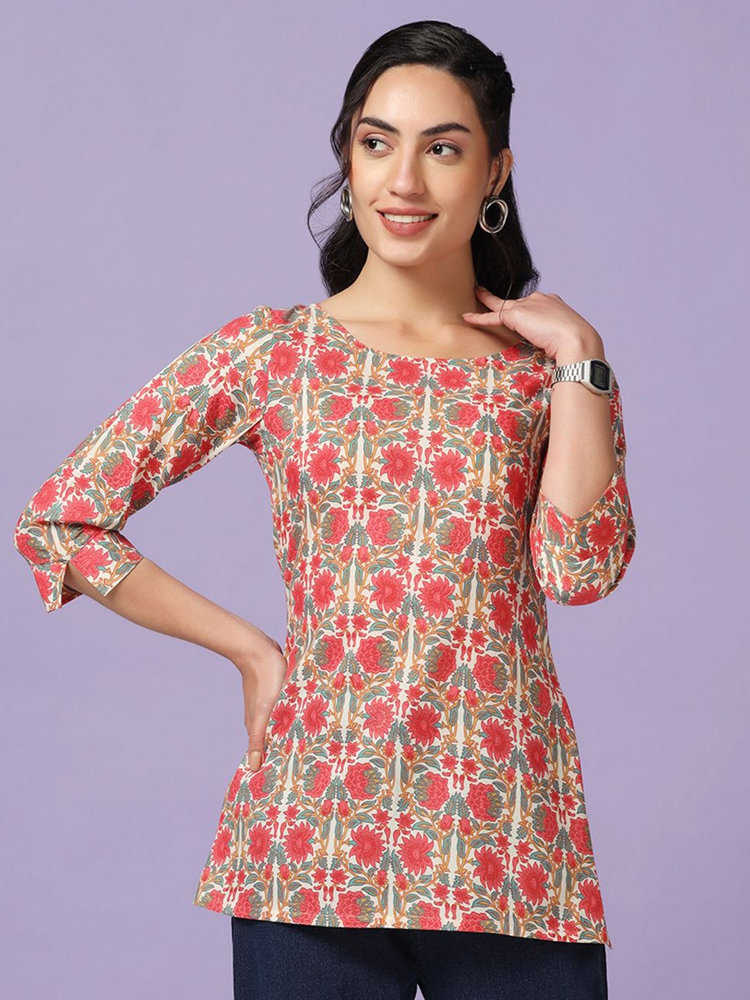 

BAESD Floral Print Cotton Top, Multi