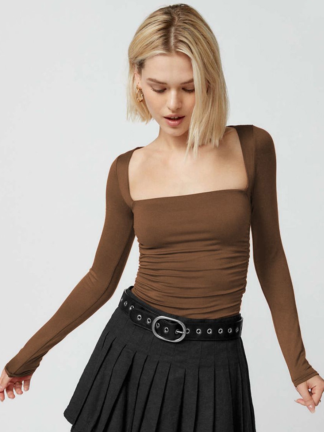 

HERE&NOW Top, Coffee brown