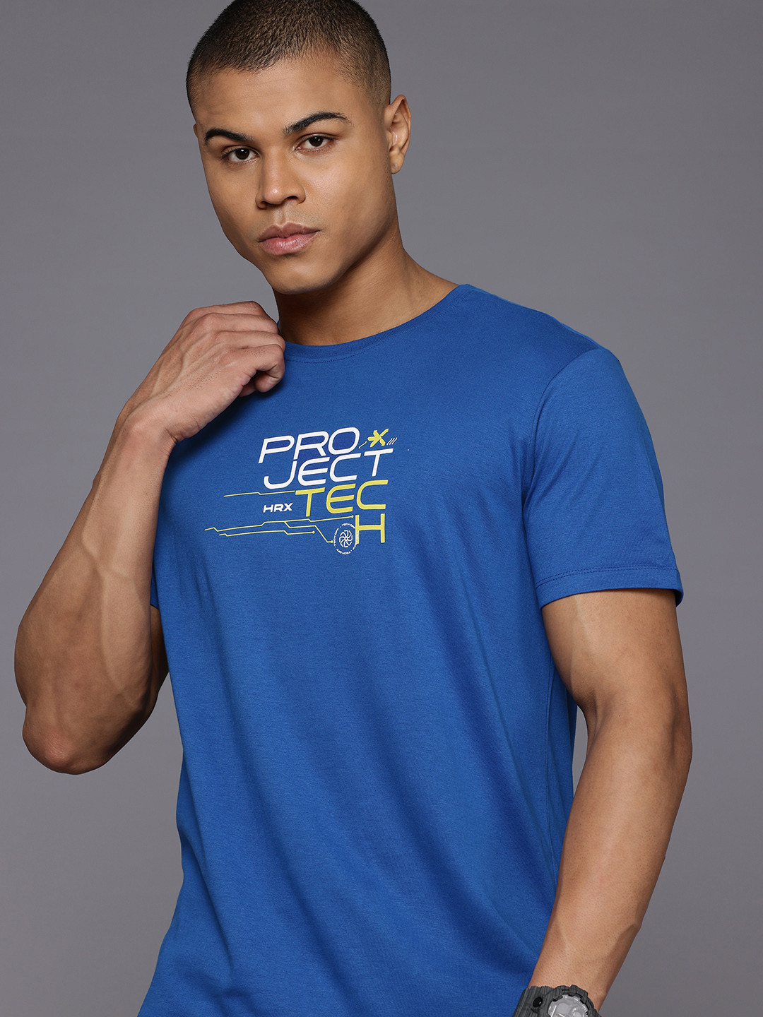 

HRX by Hrithik Roshan Typography Printed Lifestyle T-shirt, Blue