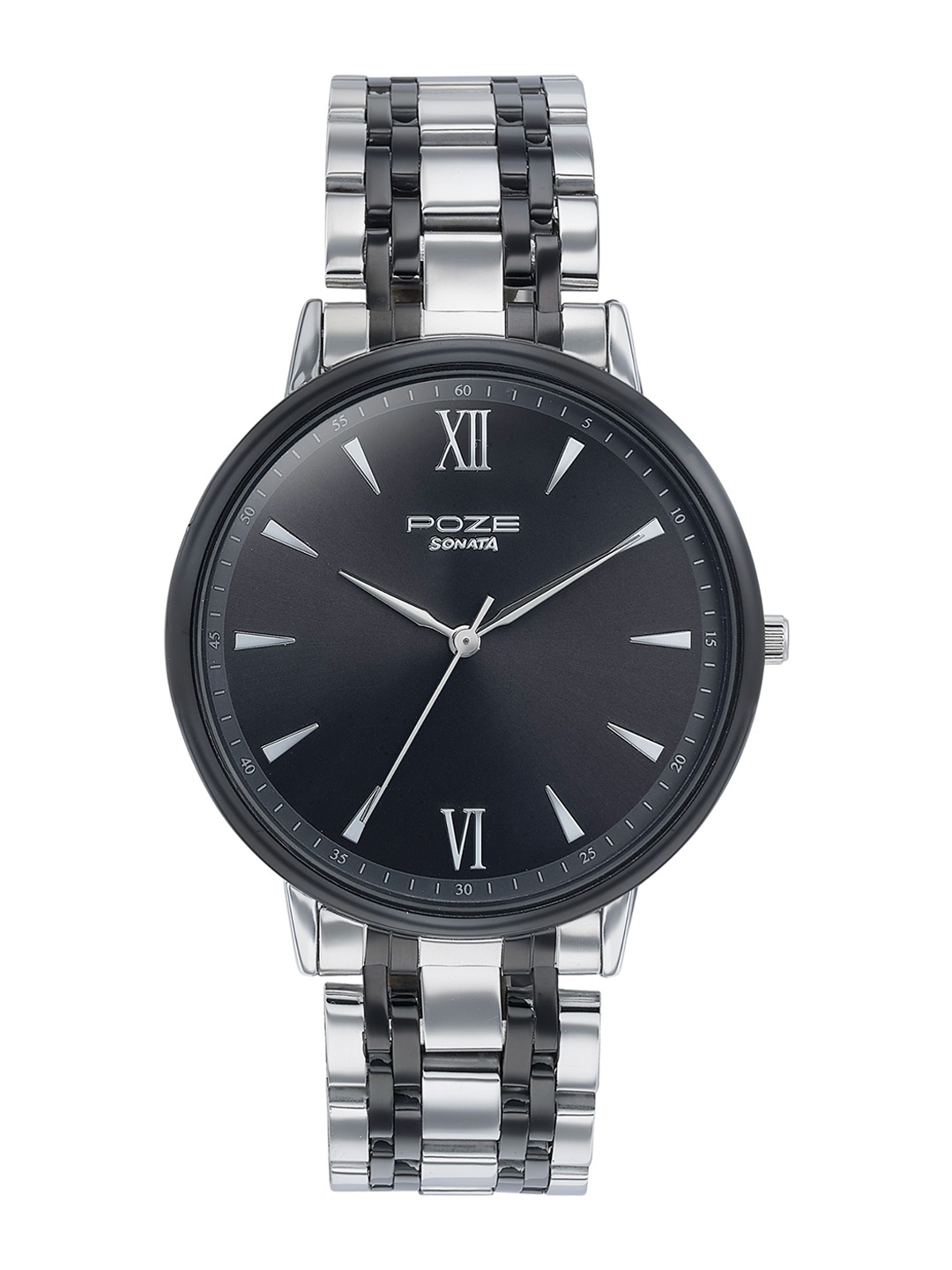 

Sonata Men Dial & Bracelet Style Straps Analogue Watch SP70044KM02W, Black