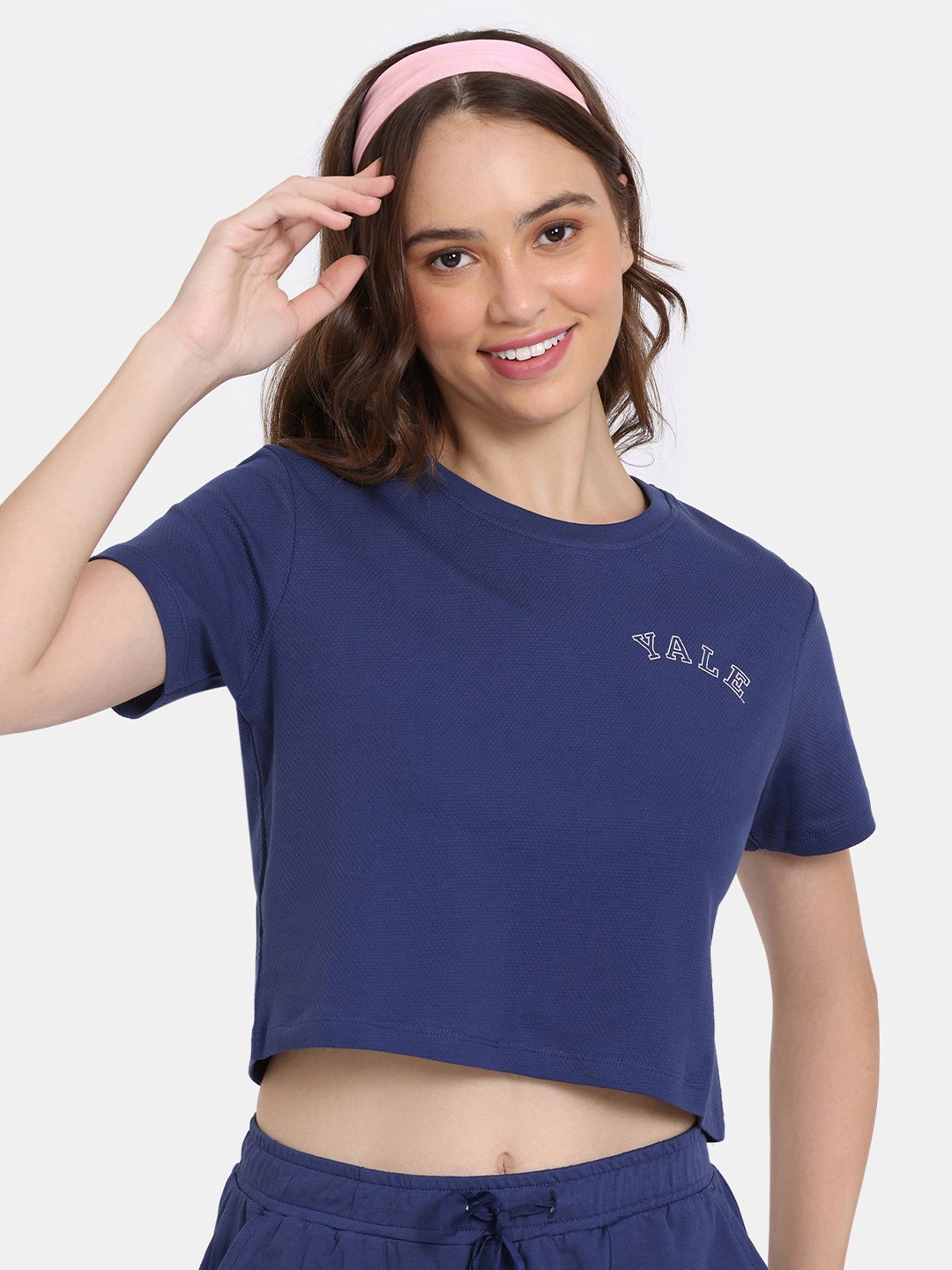 

Rosaline by Zivame Cotton Crop Top, Blue