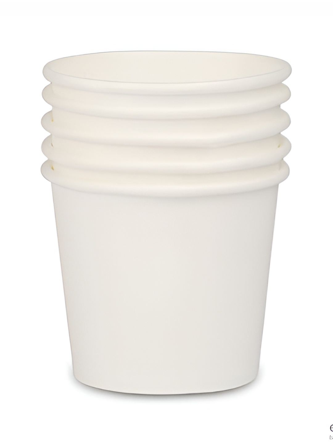 

e kysa Set Of 5 Paper Disposable Tea Cups, White