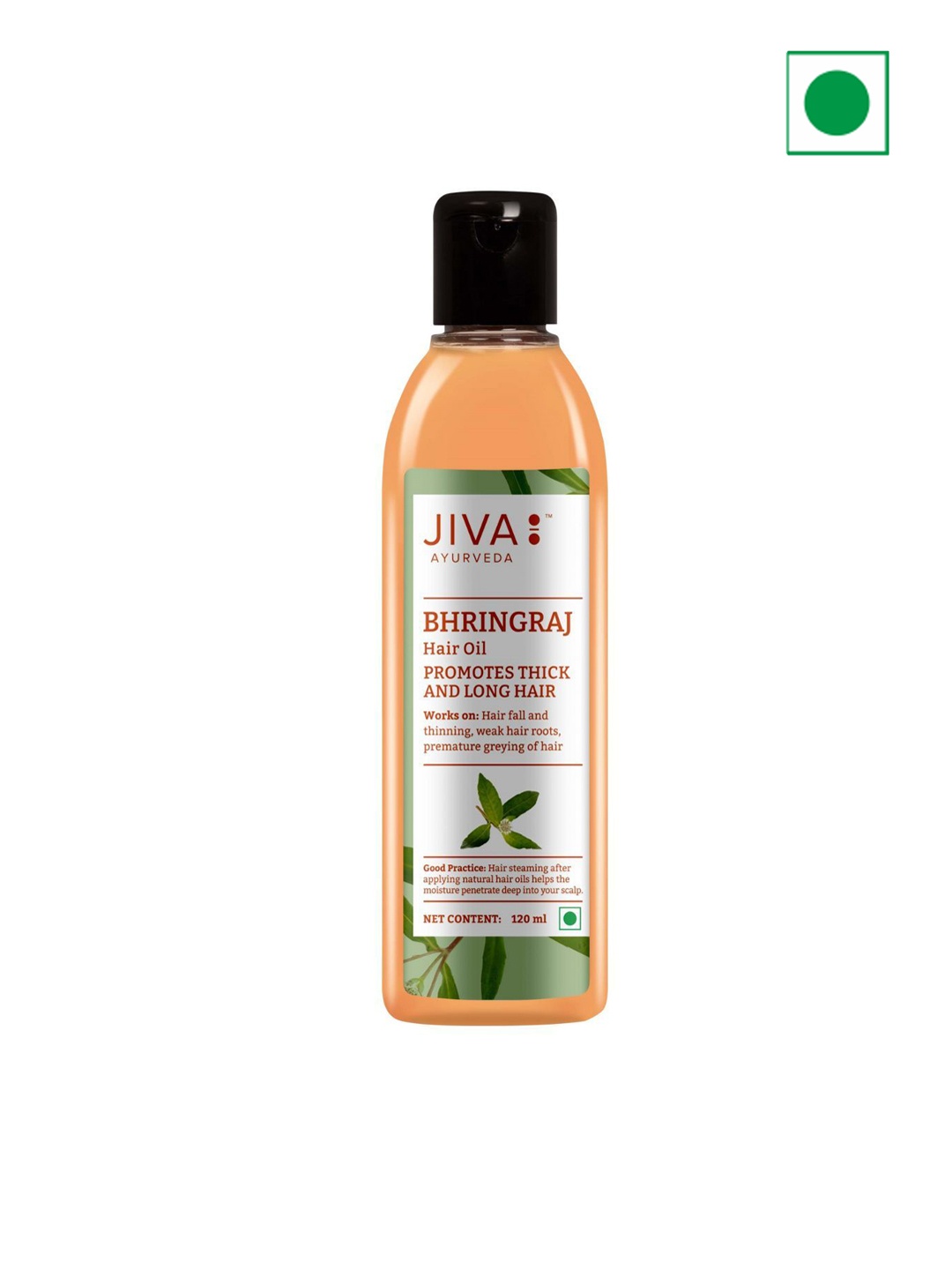 

Jiva Bhringaraj Ayurvedic Hair Oil - 120 ml, Orange