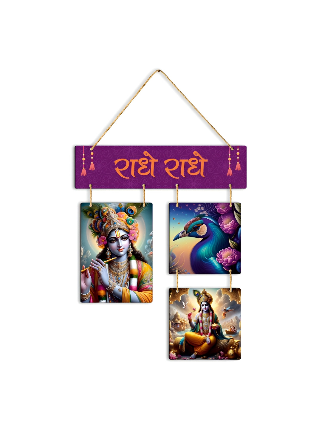 

CLAWCRAFTS Purple & Orange Quotes Modern Printed Wooden Wall Hangings