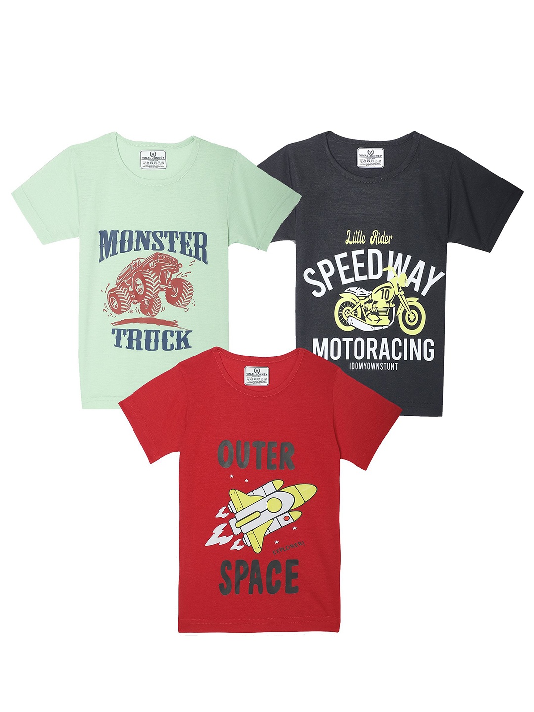 

MACK JONNEY Kids 3 Printed Applique T-shirt, Multi