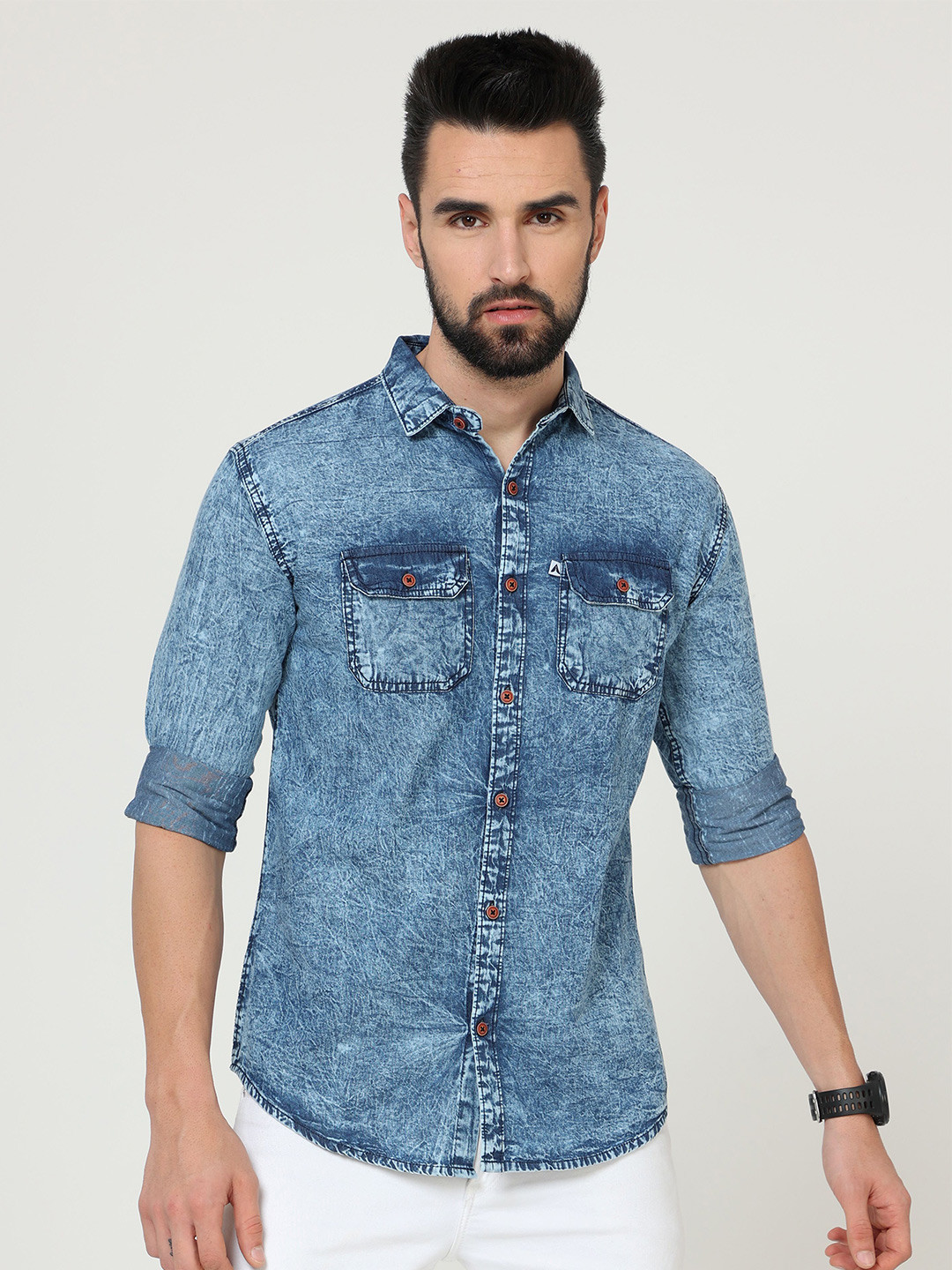 

AIDAN PAUL Men Comfort Opaque Casual Shirt, Blue