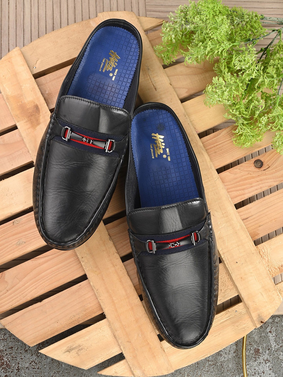 

Hitz Men Leather Loafers, Black