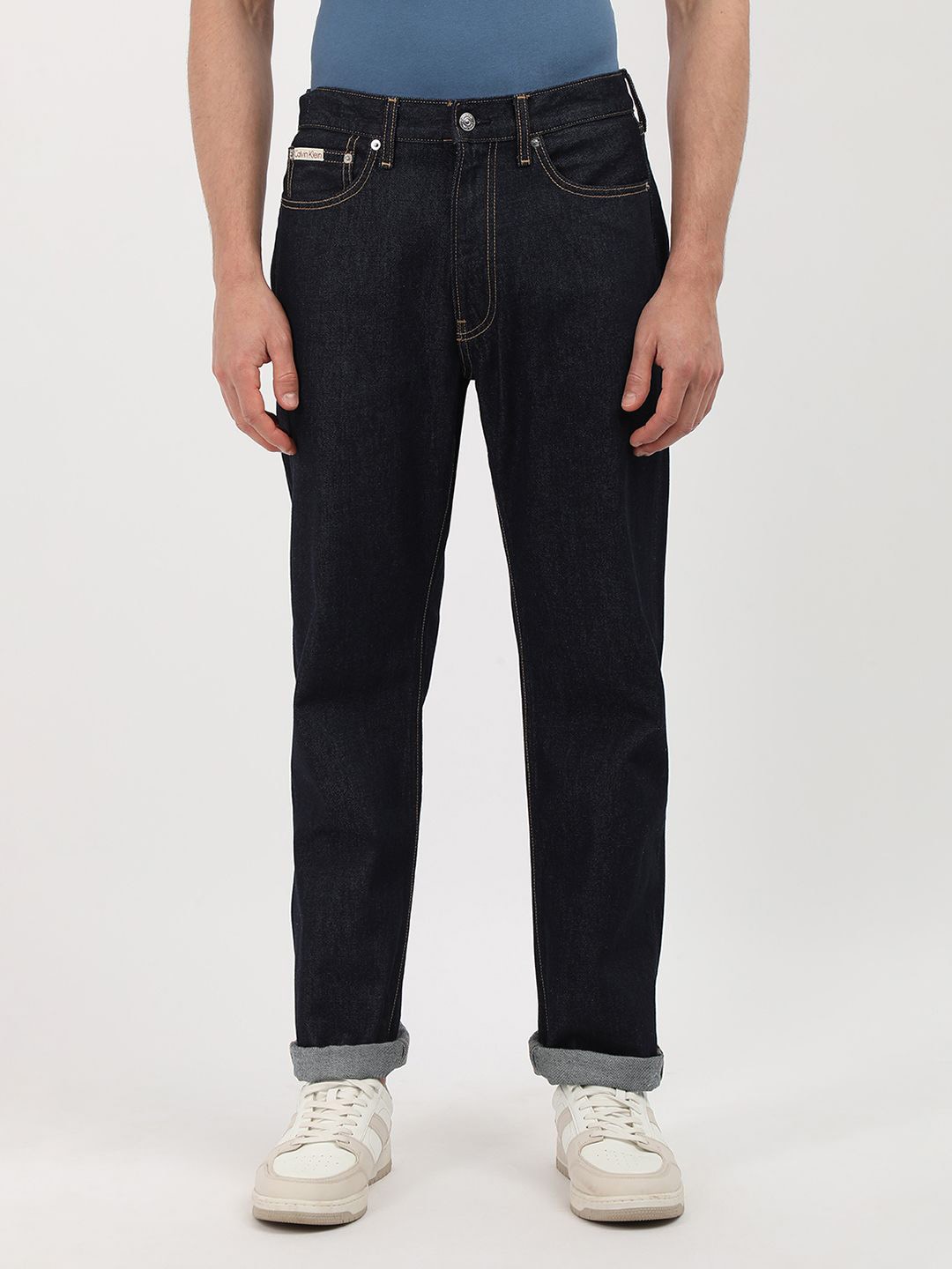 

Calvin Klein Jeans Men Mid-Rise Straight Fit Jeans, Navy blue