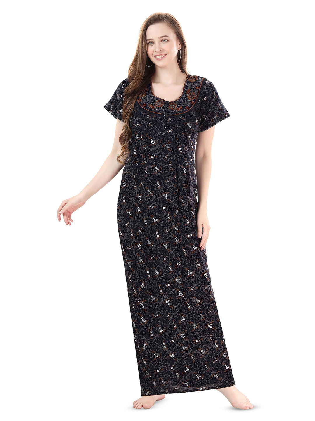 

Soulemo Printed Maxi Nightdress, Blue