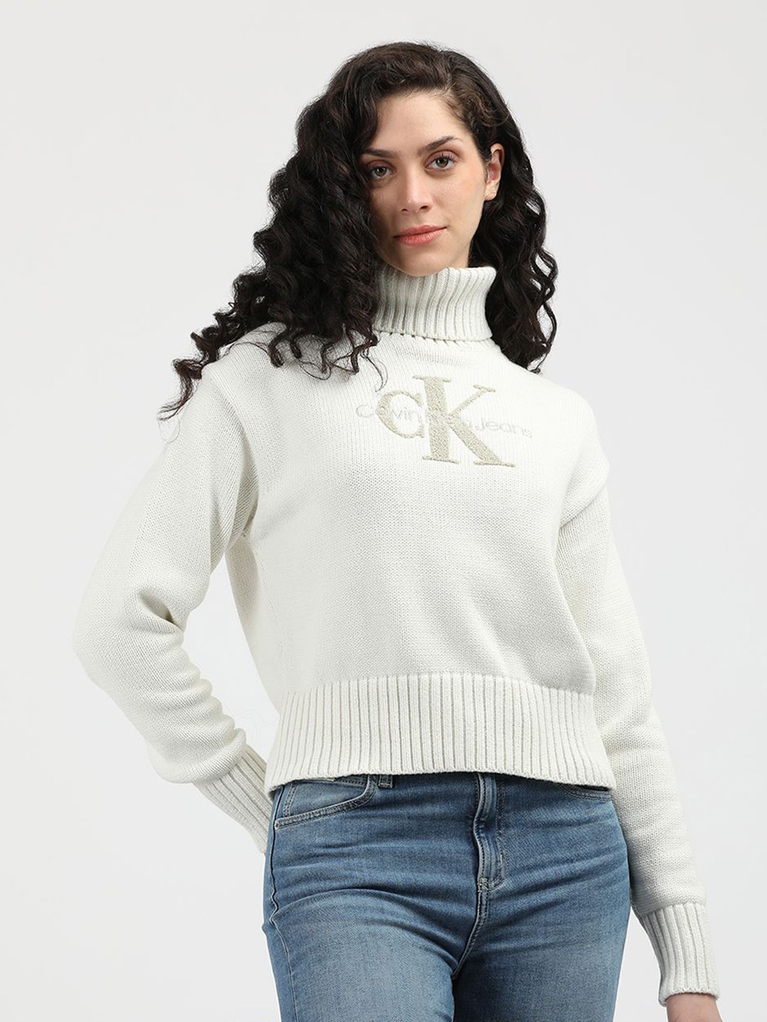 

Calvin Klein Jeans Women Pullover, White