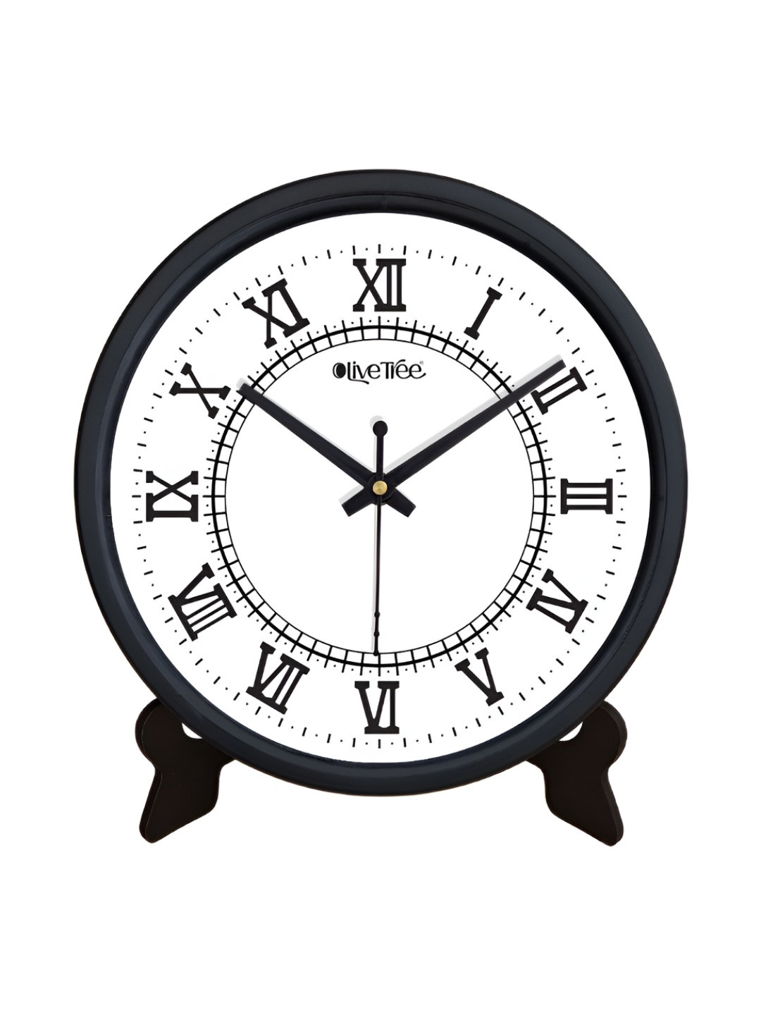

OLIVE TREE Black & White Printed Contemporary Table Clock