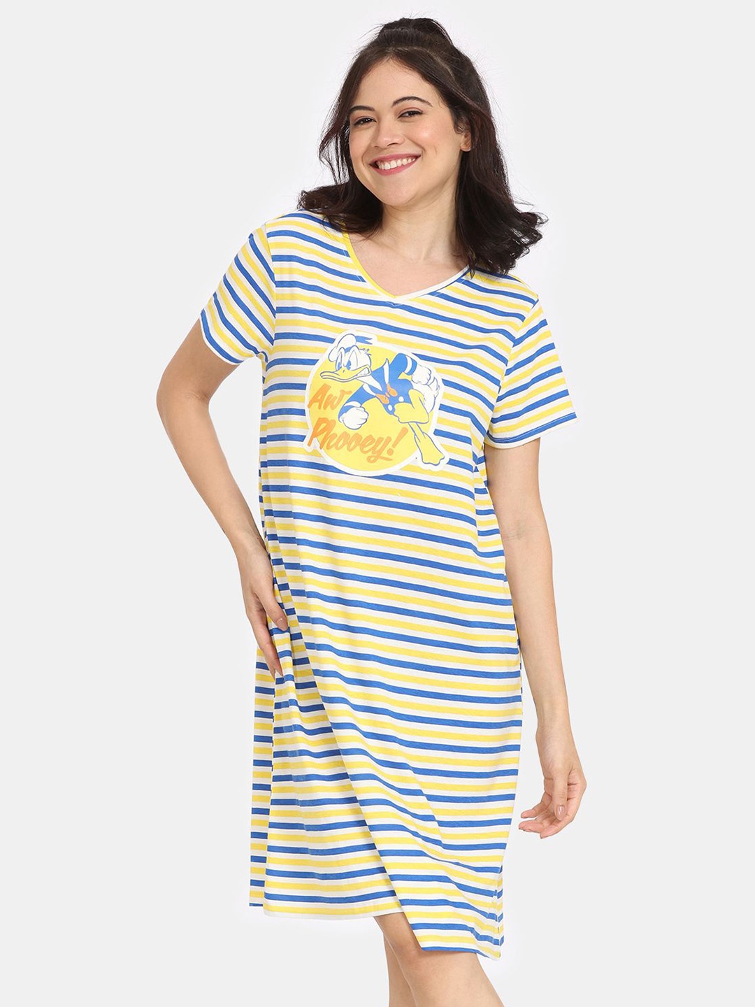 

Rosaline by Zivame Printed Nightdress, White