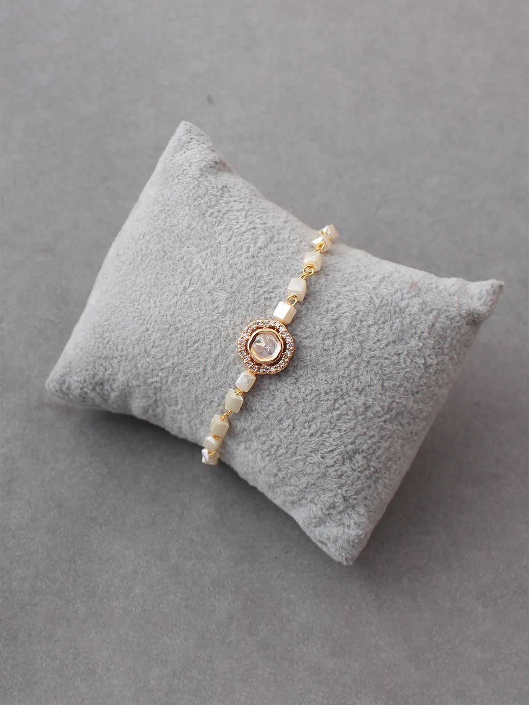 

Mirana Gold-Plated Kundan Studded Wraparound Bracelet