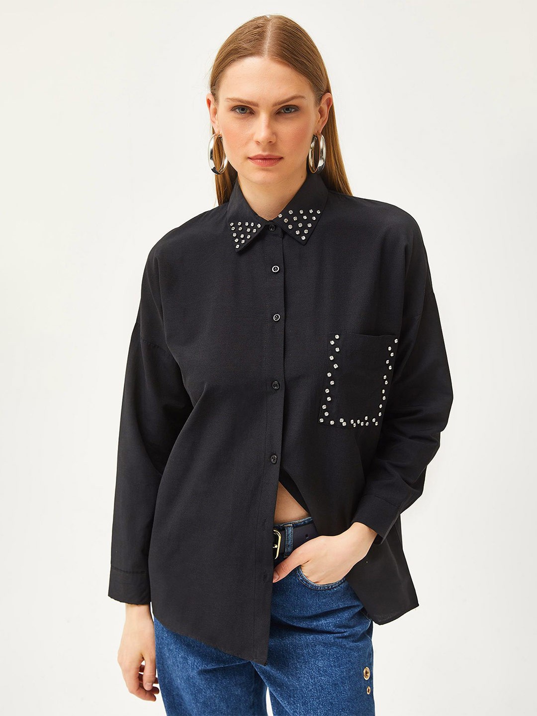 

Olalook Women Opaque Casual Shirt, Na
