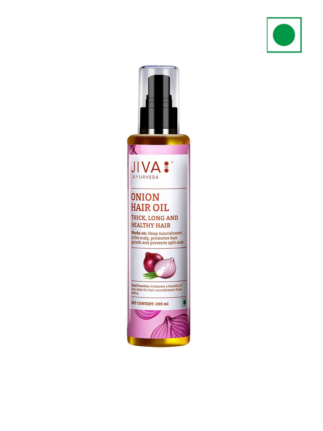 

Jiva Ayurvedic Onion Hair Oil - 200 ml, White