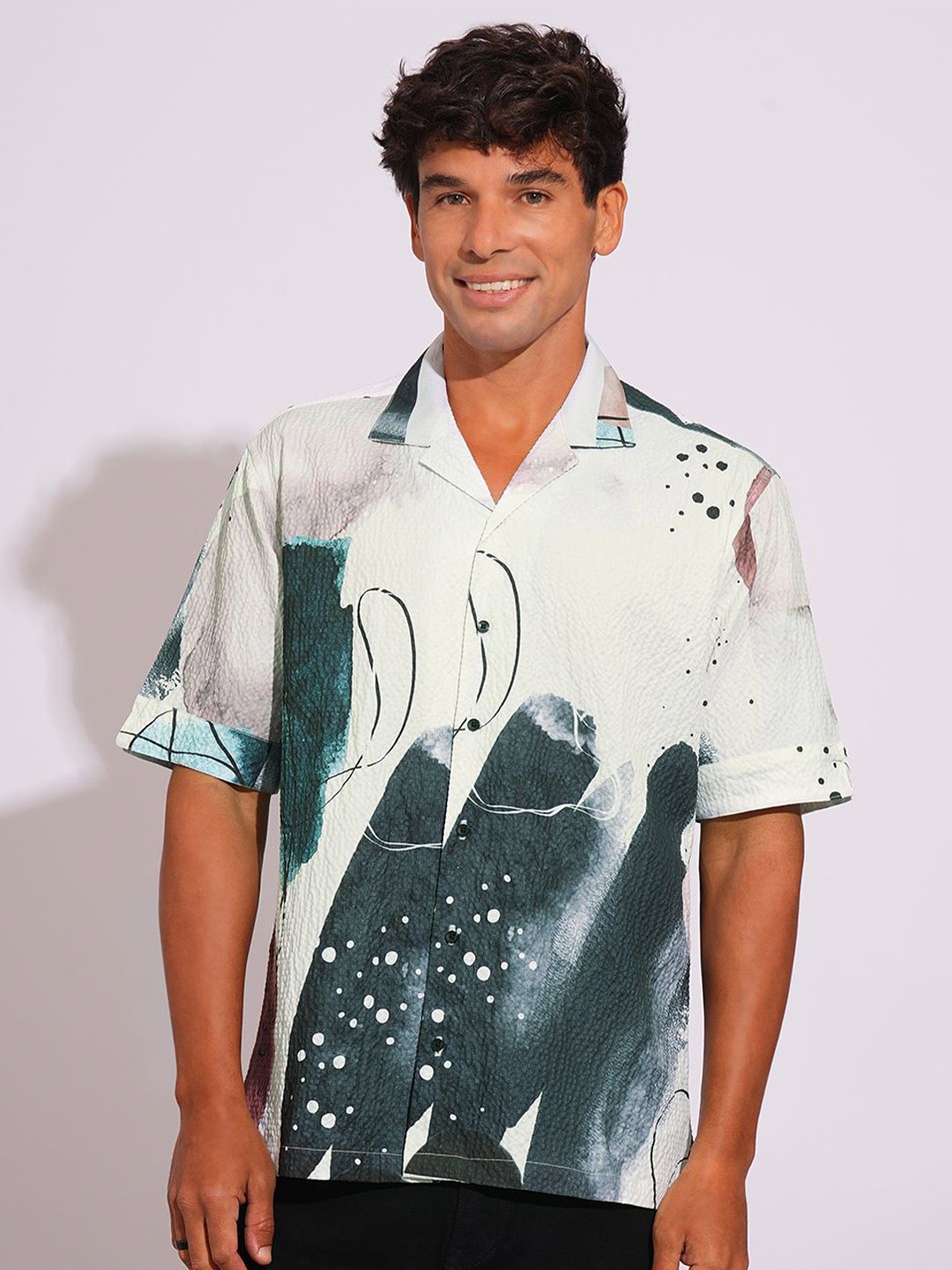 

BWOLVES Men Opaque Printed Casual Shirt, Multi