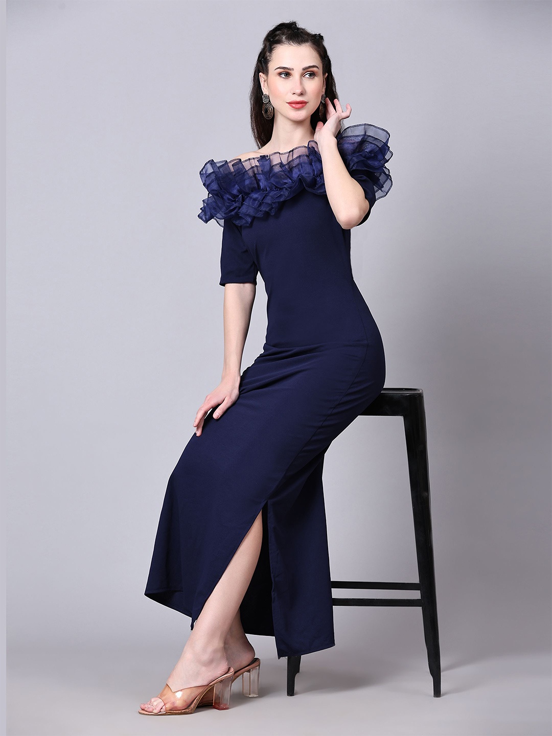 

Rujave Off-Shoulder Maxi Dress, Blue