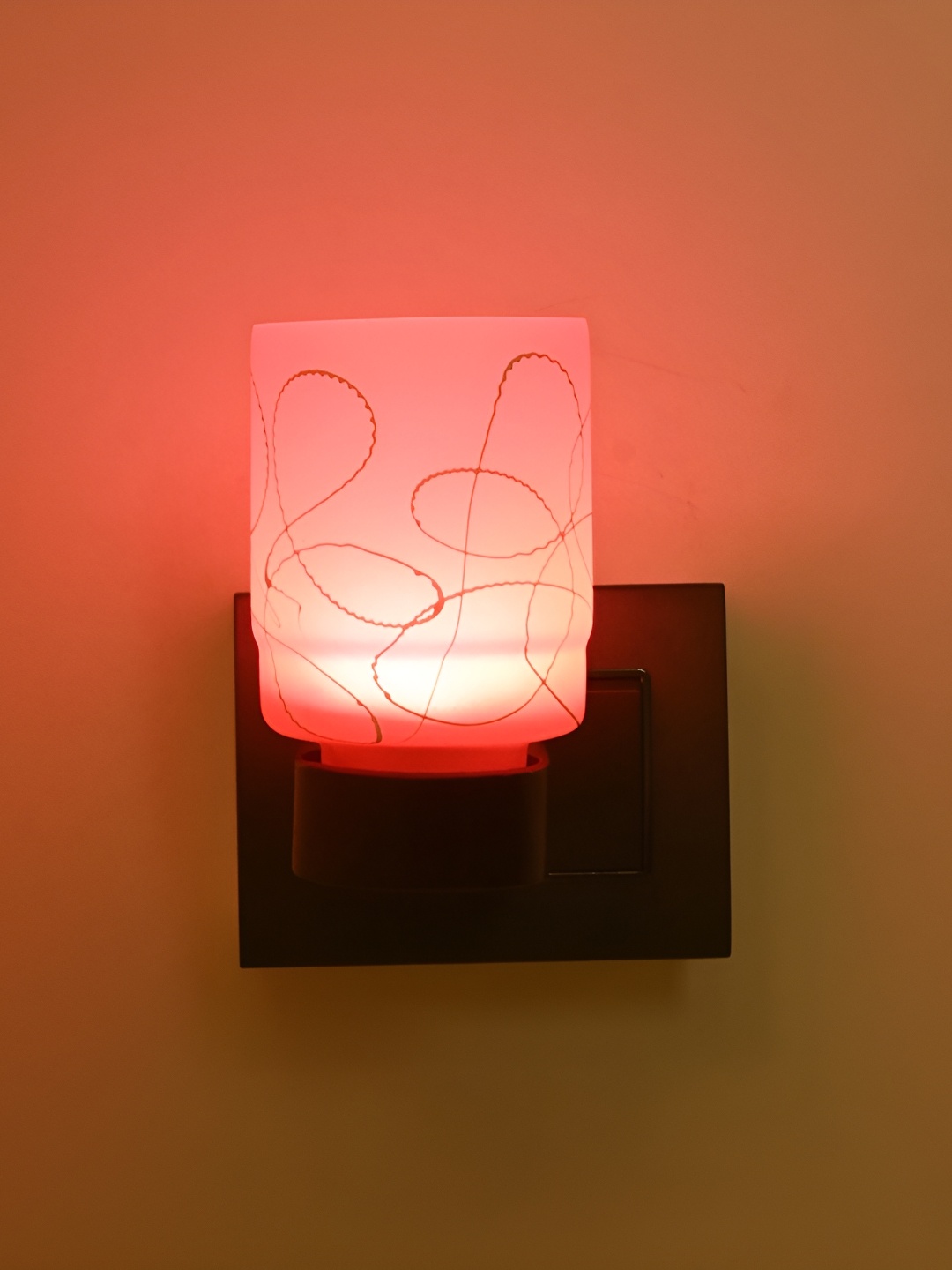 

Afast Pink & Brown Glass Contemporary Cylindrical Shaped Wall Lamp