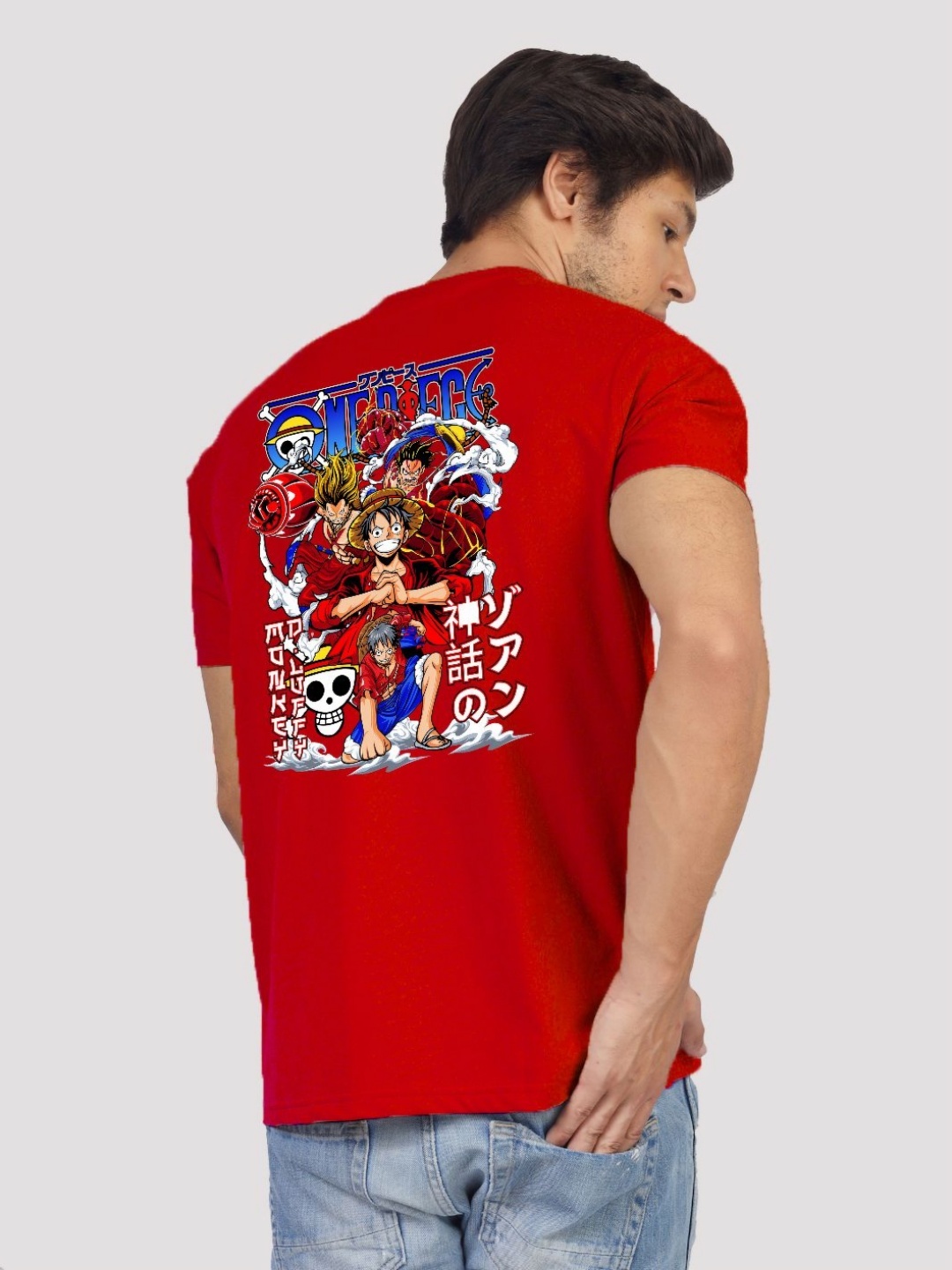 

Greylongg Men Printed Applique T-shirt, Red