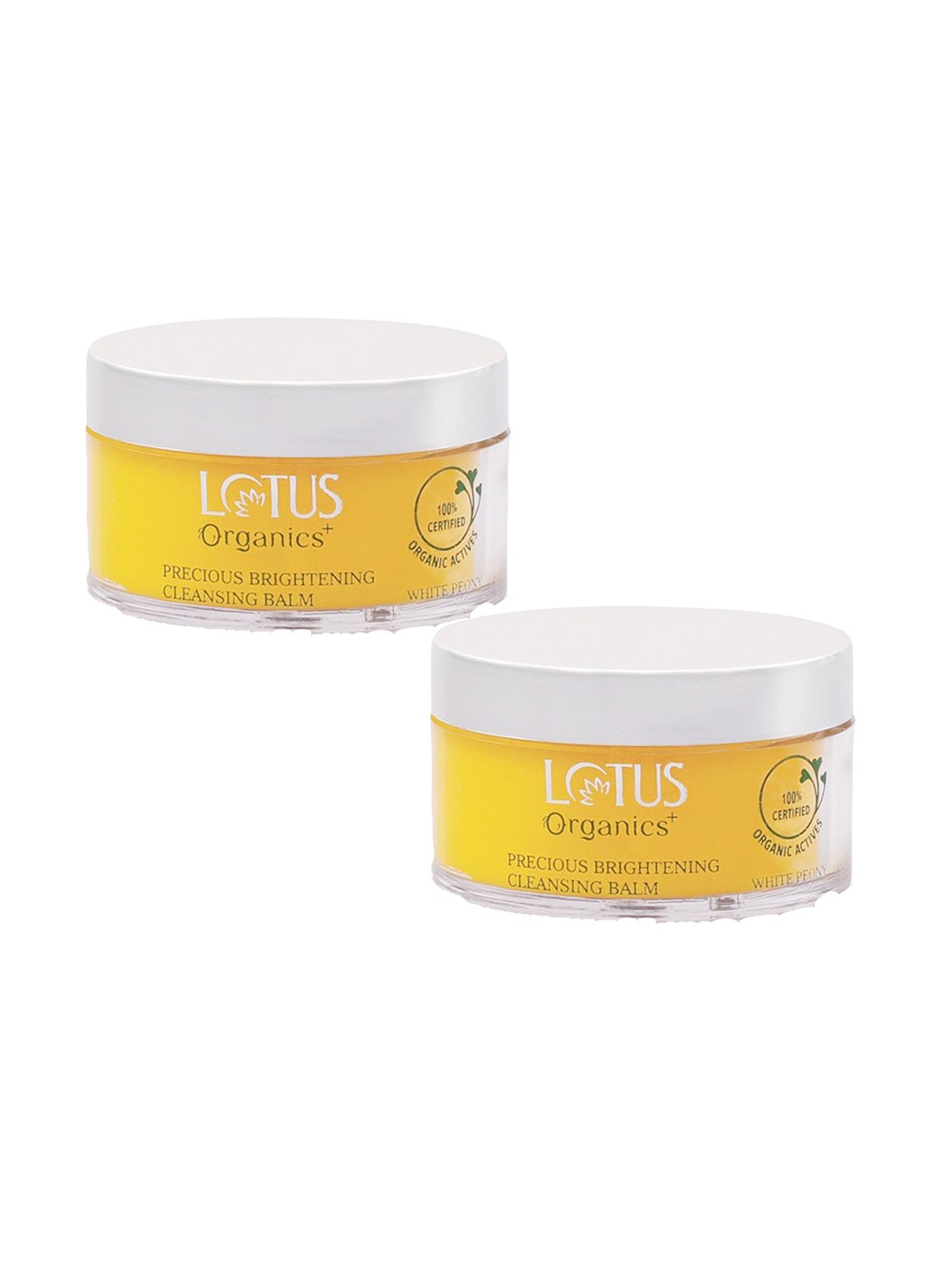 

Lotus Organics+ Set Of 2 Precious Brightening Cleansing Balm - 50g Each, Yellow