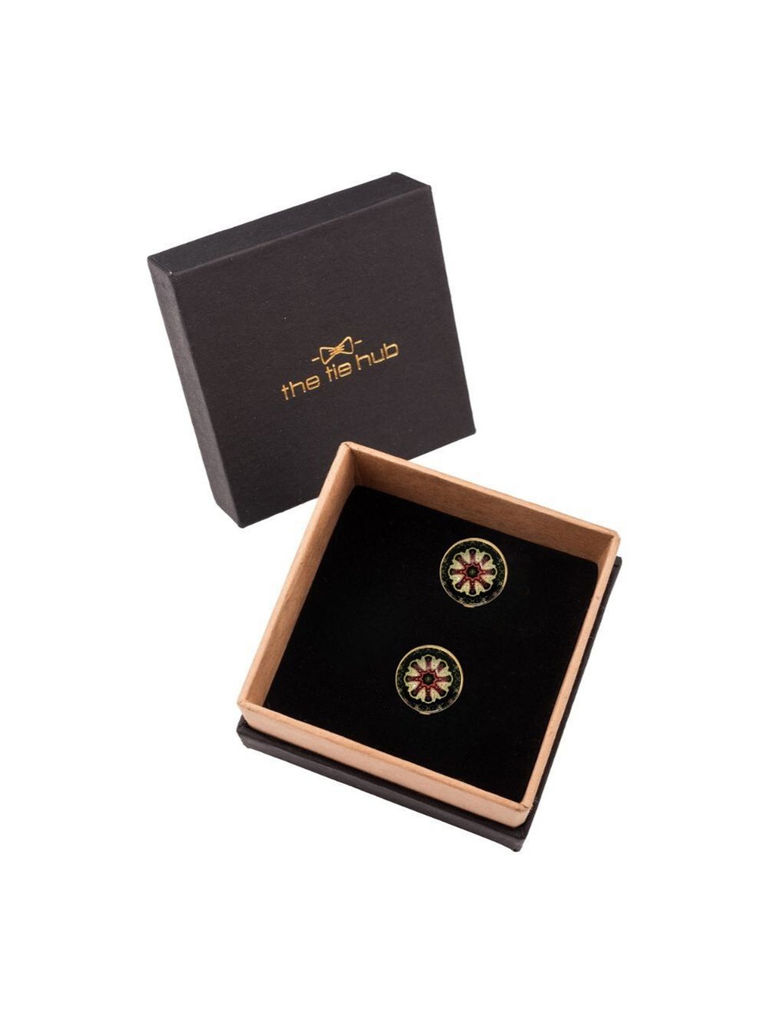 

The Tie Hub Floral Cufflink, Red
