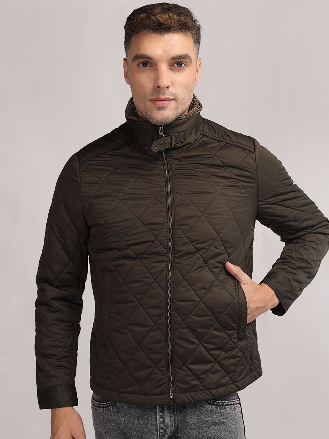 

LURE URBAN Men Outdoor Puffer Jacket, Olive