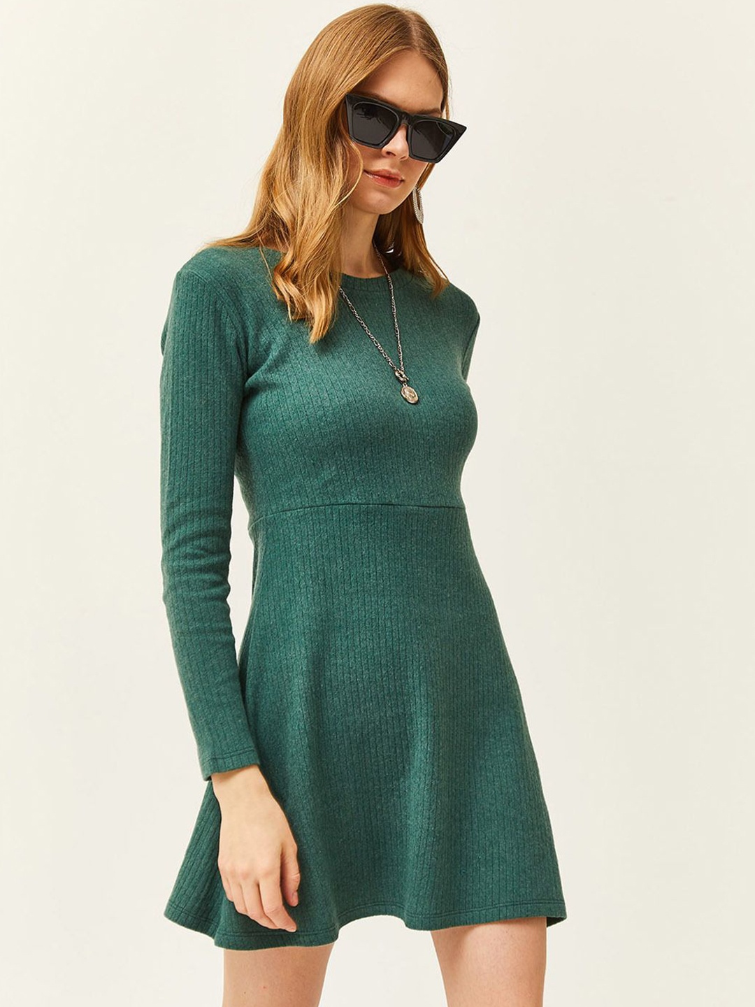 

Olalook Pure Cotton Sweater Dress, Green