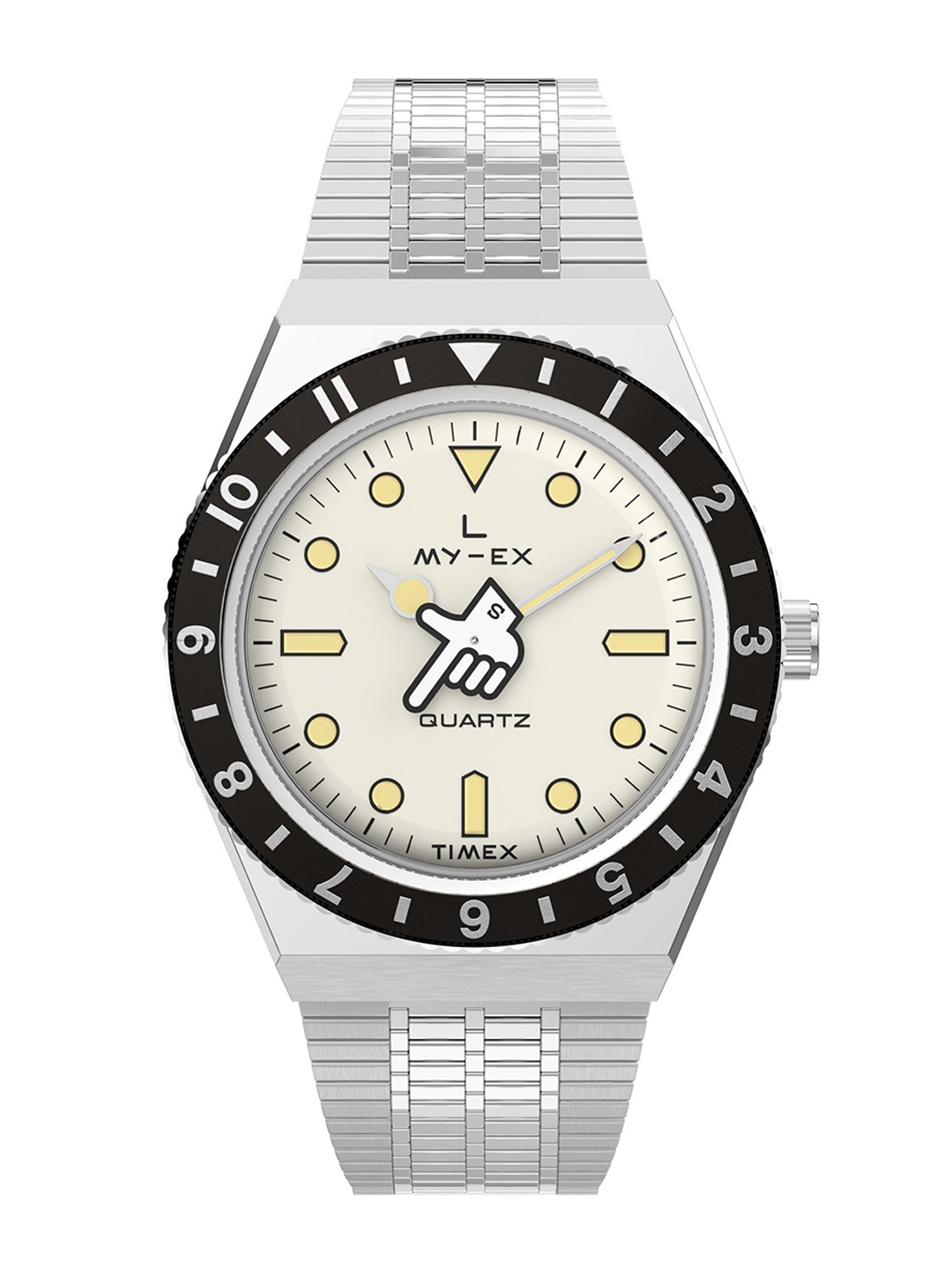

Timex Unisex Printed Dial & Stainless Steel Bracelet Style Straps Analogue Watch TW2W70600X6, White