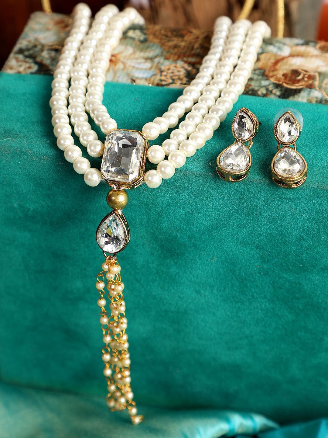 

Anouk Gold-Plated Stone Studded & Beaded Jewellery Set