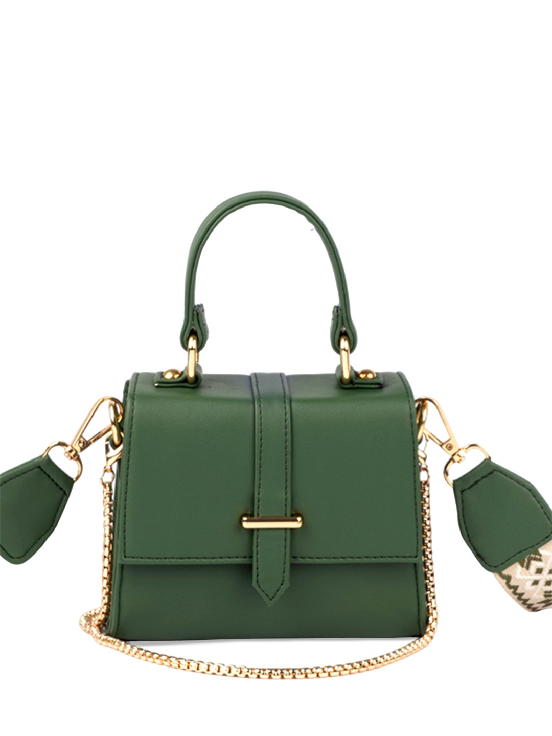 

Strokes by Namrata Mehta PU Sling Bag, Green