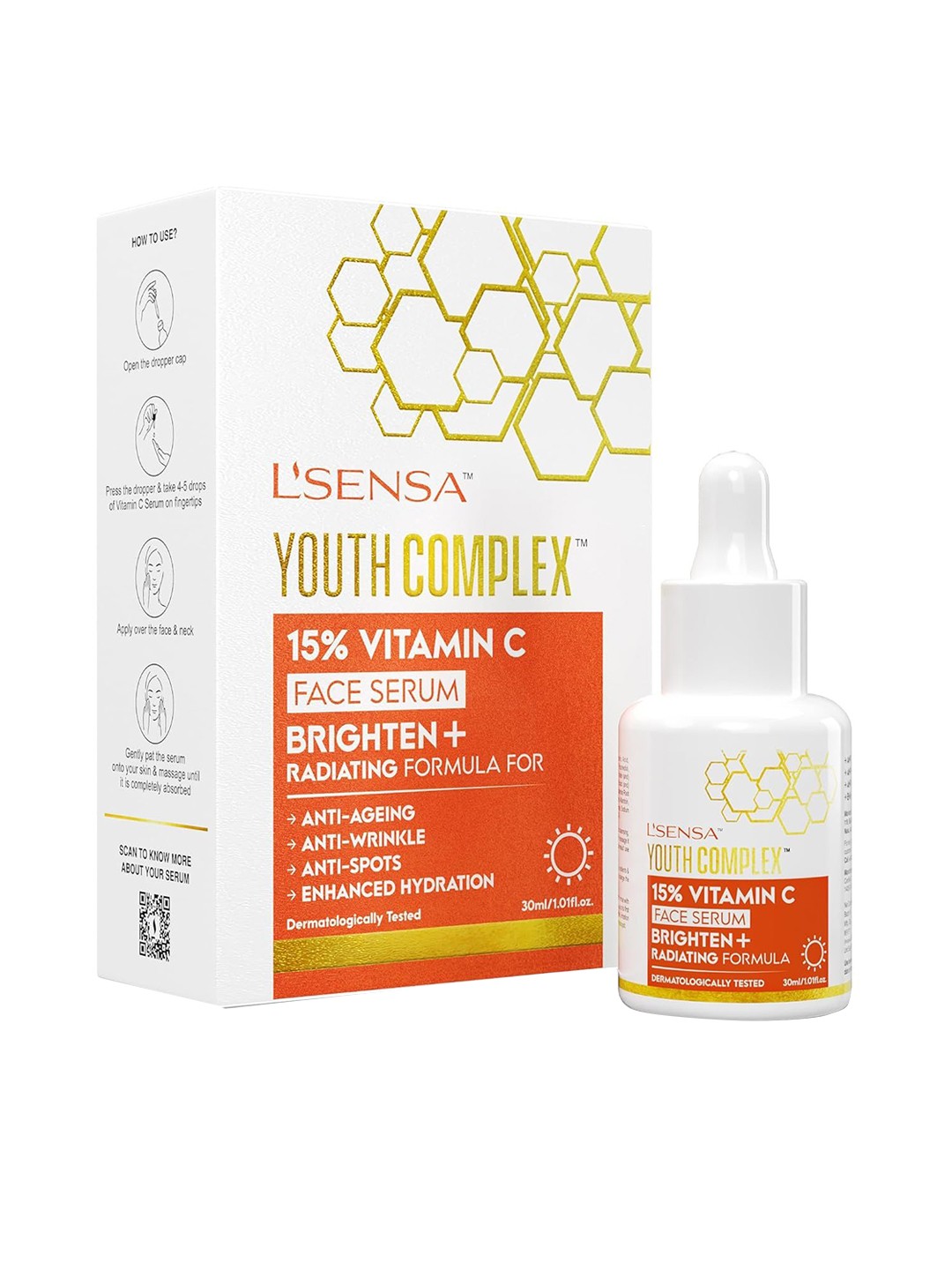 

L'SENSA 7 In1 Youth Complex Vitamin C Serum - 30ml, White
