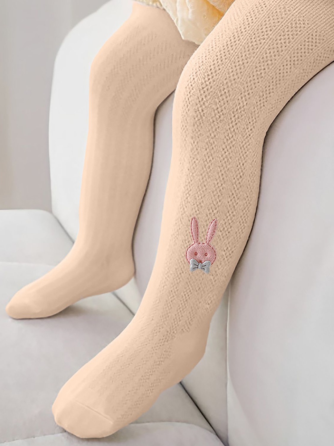 

SYGA Girls Rabbit Design Cotton Opaque Stockings, Beige