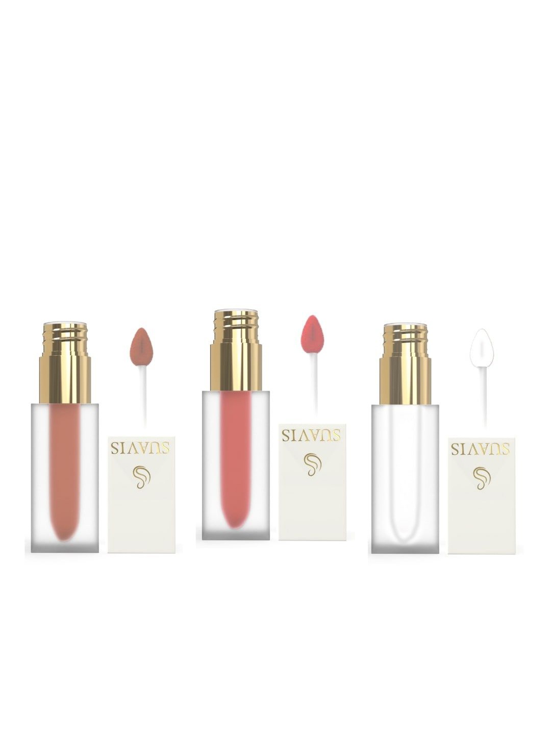 

SUAVIS Set Of 3 Glossy Matte Liquid Long Lasting Lipstick - 8gm - 203, 210, 211, Pink