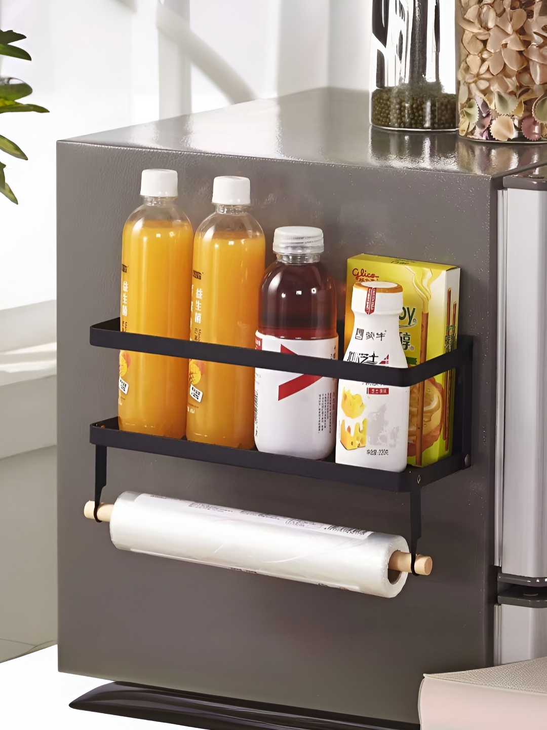 

UMAI Black Foldable Kitchen Storage Multi-Utility Organiser
