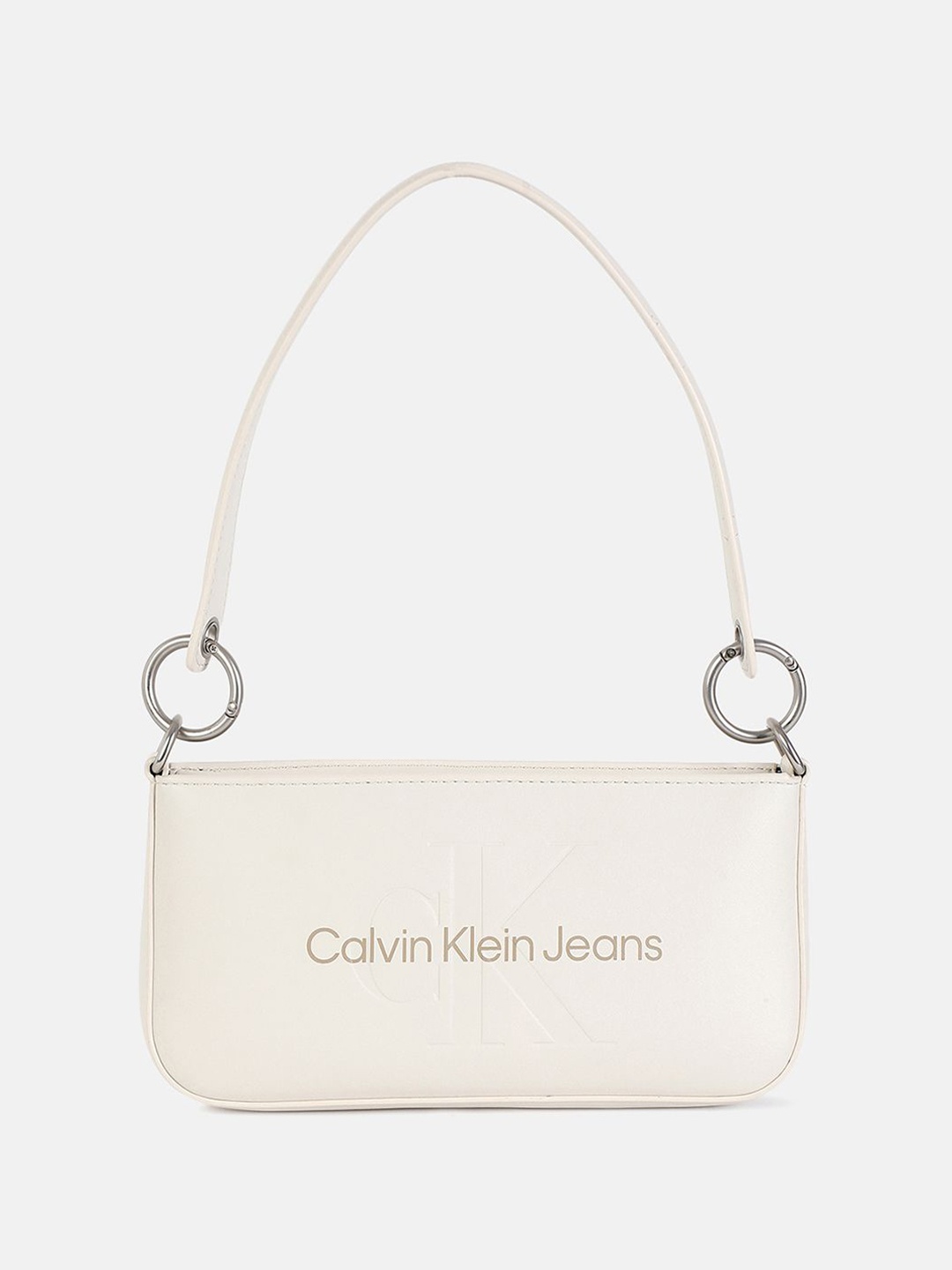 

Calvin Klein Jeans PU Structured Sling Bag, Beige