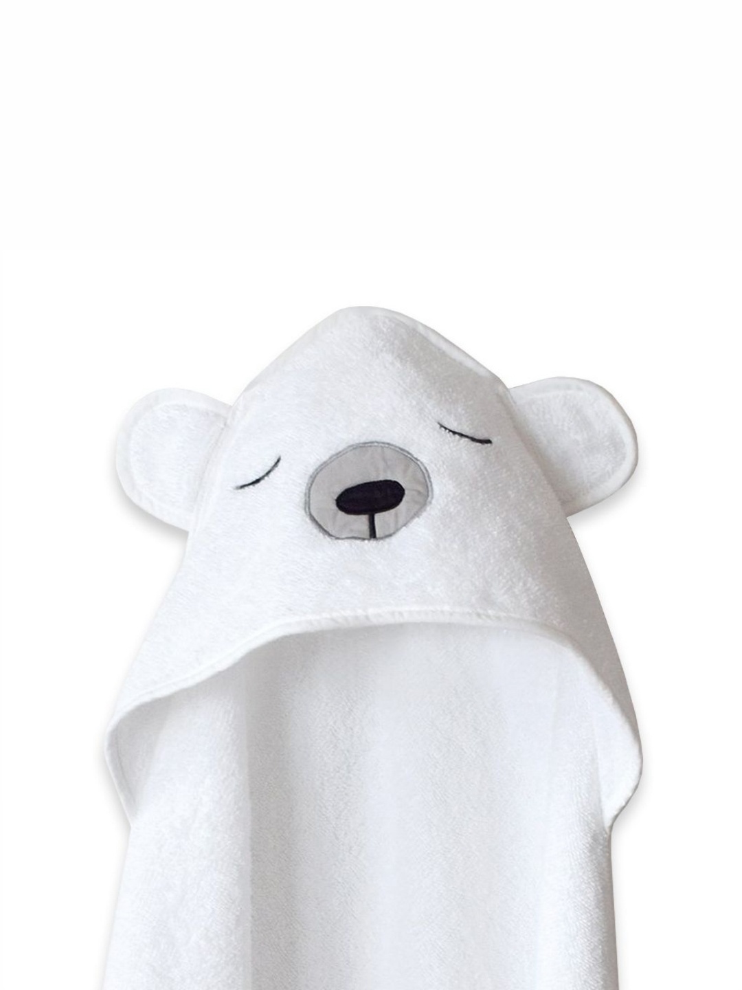 

Masilo Kids White & Grey Cotton 400 GSM Polar Hooded Bath Towel